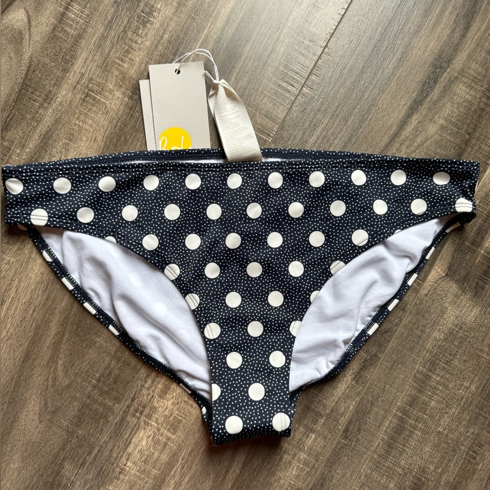 NWT Boden- swim bottom- Navy blue and off white dot-16uk -12US size